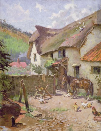 Farmyard, Porlock, Somerset by Leghe Suthers